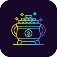 Gold Pot Creative Icon Design vector