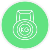 Kettlebell Creative Icon Design vector