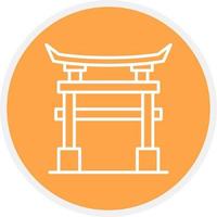 Torii Gate Creative Icon Design vector