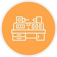 Lathe Machine Creative Icon Design vector