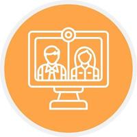 Online Interview Creative Icon Design vector