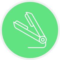 Hair Straightener Creative Icon Design vector