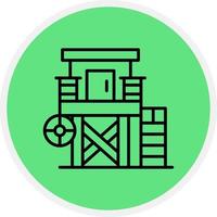 diseño de icono creativo de torre de salvavidas vector