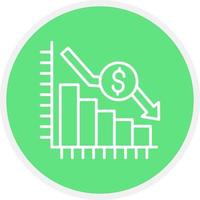 Bar Graph Creative Icon Design vector