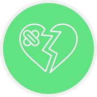 Broken Heart Creative Icon Design vector