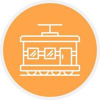 Tram Creative Icon Design vector