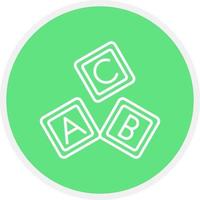 diseño de icono creativo de bloque abc vector