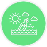 Message In A Bottle Creative Icon Design vector