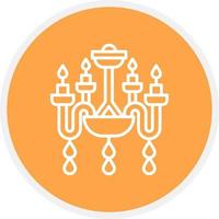 Chandelier Creative Icon Design vector