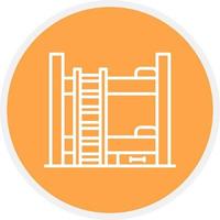 Bunk Bed Creative Icon Design vector