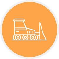 Bulldozer Creative Icon Design vector
