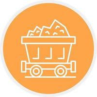Mine Cart Creative Icon Design vector