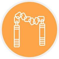 Nunchaku Creative Icon Design vector