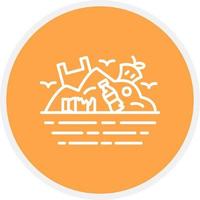 Landfill Creative Icon Design vector