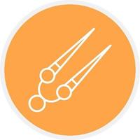 Knitting Needles Creative Icon Design vector