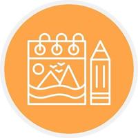 Sketchbook Creative Icon Design vector