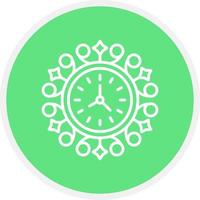 Wall Clock Creative Icon Design vector