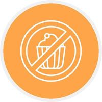 No Sweets Creative Icon Design vector