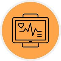 diseño de icono creativo de monitor de ecg vector