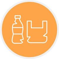 Waste Plastic Creative Icon Design vector