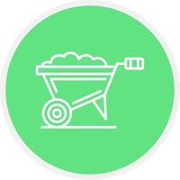 Wheel Barrow Creative Icon Design vector