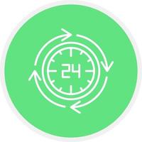 24 Hours Creative Icon Design vector