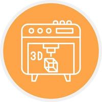 3d Printer Creative Icon Design vector