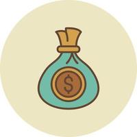 diseño de icono creativo de bolsa de dinero vector