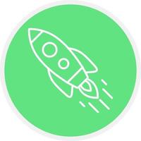 Inclined Rocket Creative Icon Design vector