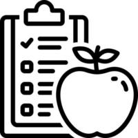 line icon for diet vector