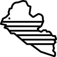 line icon for liberia vector