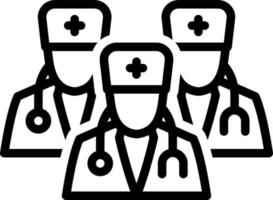 icono de línea para médicos vector