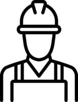 line icon for contractor vector