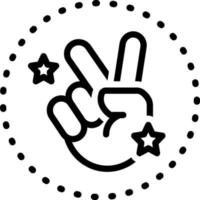 line icon for victory, conquest, success, achievement, ya, lucky, finger, peace, gesture,logo,symbol,shape,vector,sign,logotype,icon,illustration vector