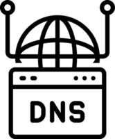 line icon for dns vector
