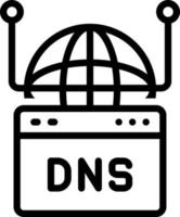 line icon for dns vector