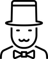 line icon for gentleman vector