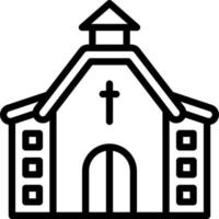 icono de línea para capilla vector