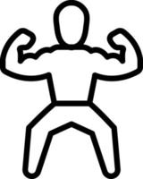 line icon for muscles vector