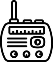 icono de línea para radios vector