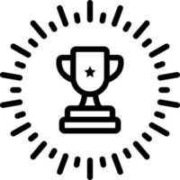 line icon for awarded vector