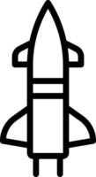 line icon for missile vector