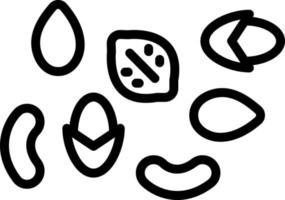 line icon for nuts vector