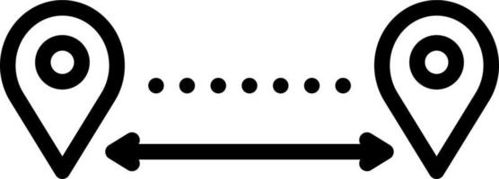 icono de línea para distancias vector