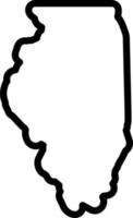 line icon for illinois vector