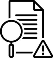 icono de línea para examinado vector