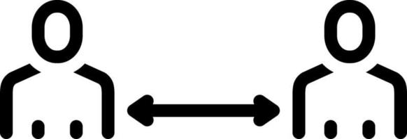 line icon for distances vector