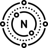 line icon for nitrogen vector