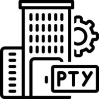 icono de línea para pty vector