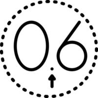 line icon for decimal vector